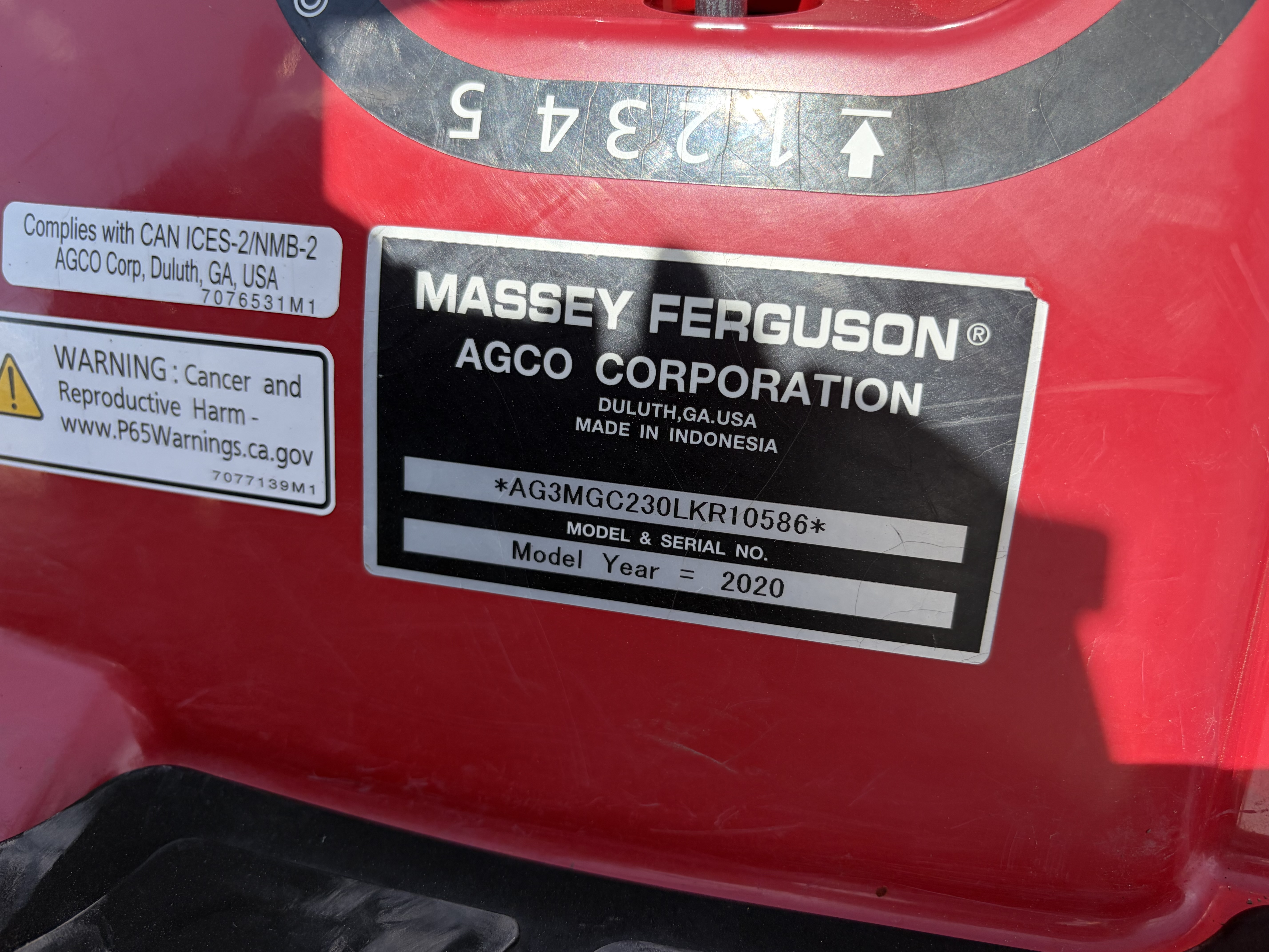 2020 Massey Ferguson GC1723EB Tractor