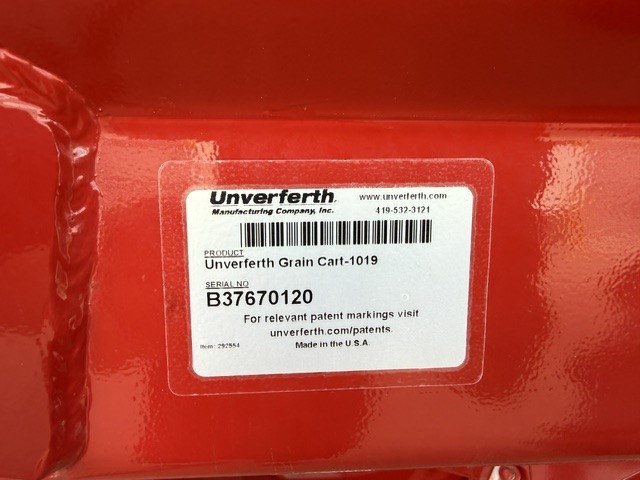 2019 Unverferth 1019 Grain Cart