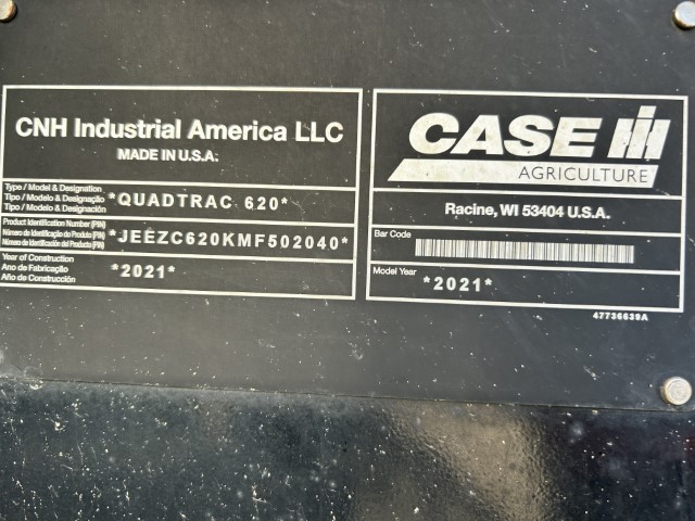 2021 Case IH Steiger 620 Quadtrac Tractor