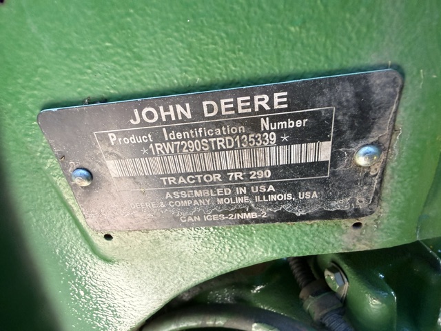 2024 John Deere 7R 290 Tractor
