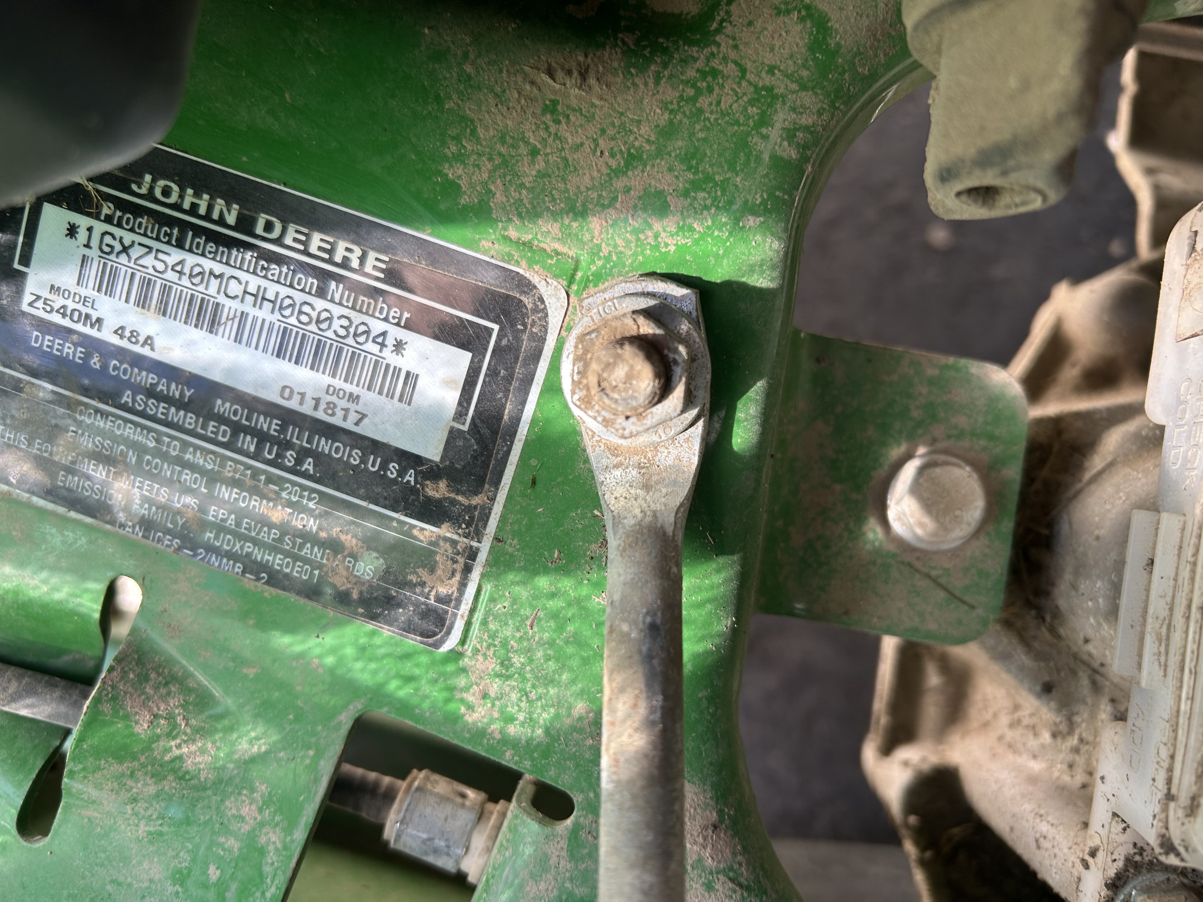 2017 John Deere Z540M Mower/Zero Turn