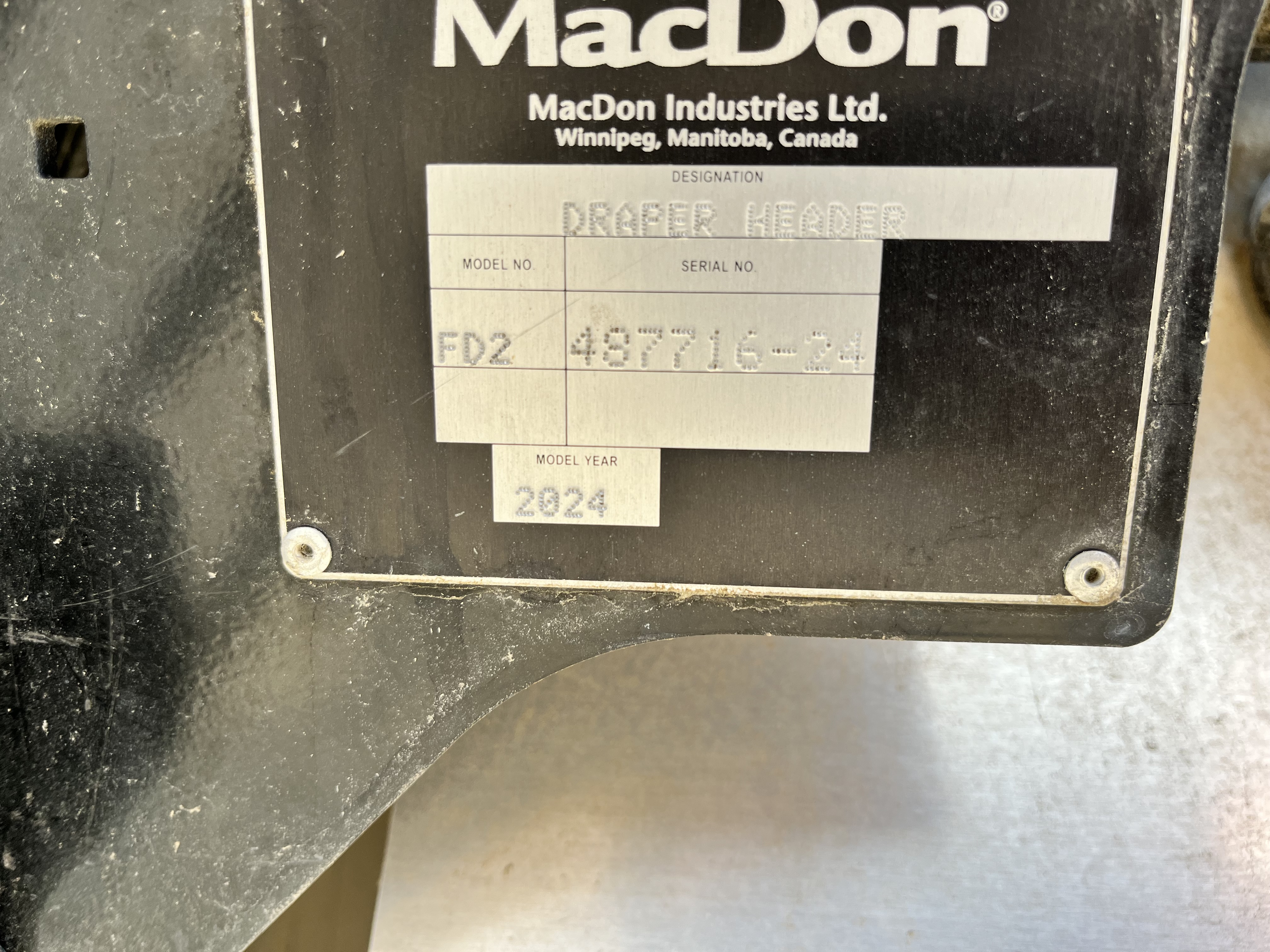 2024 MacDon FD240 Header Combine