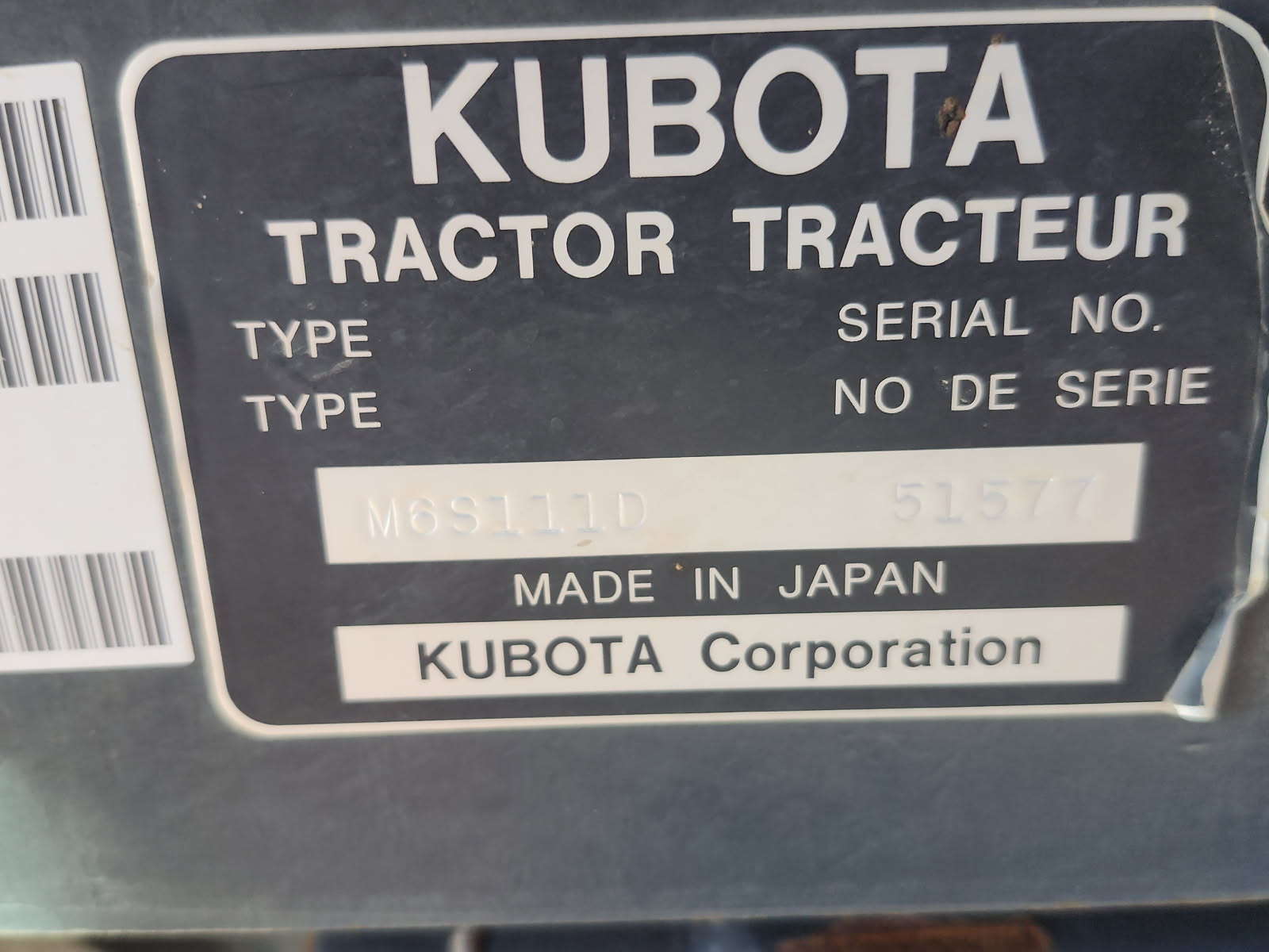 2019 Kubota M6S-111 Tractor