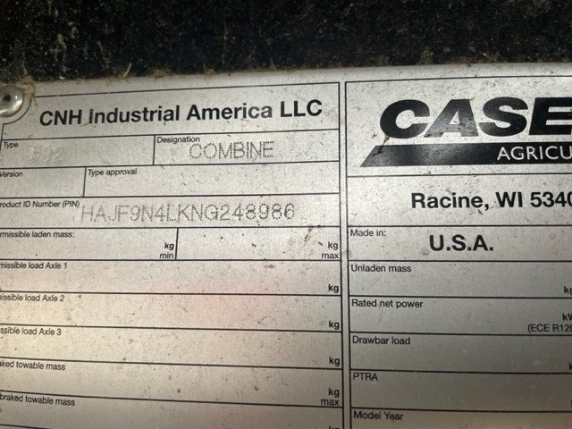 2022 Case 9250 Combine