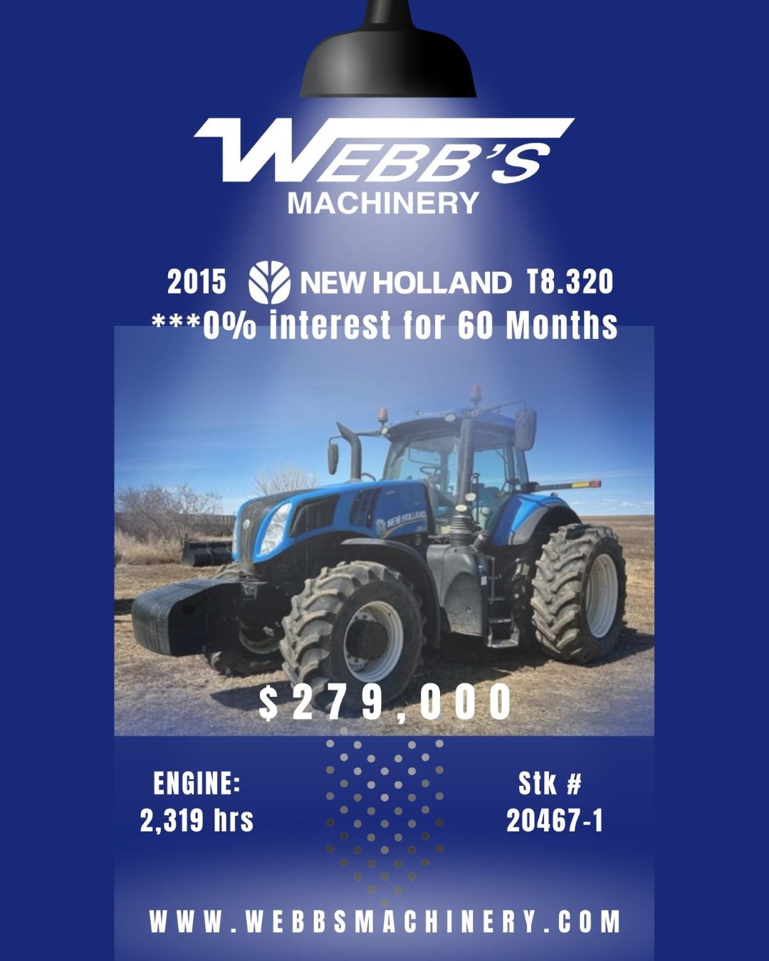 2015 New Holland T8.320 Tractor