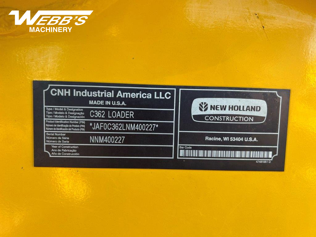 2022 New Holland C362 Compact Track Loader