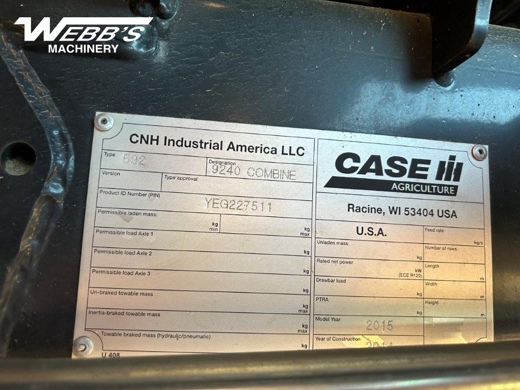 2015 Case IH 9240 Combine