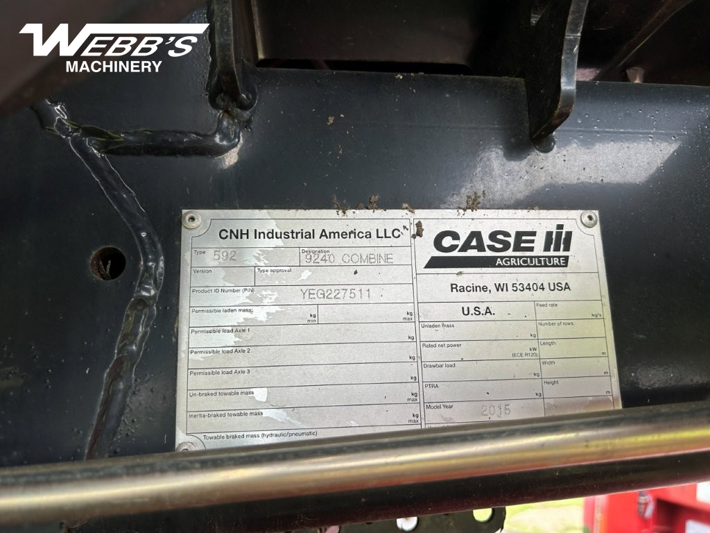 2015 Case IH 9240 Combine