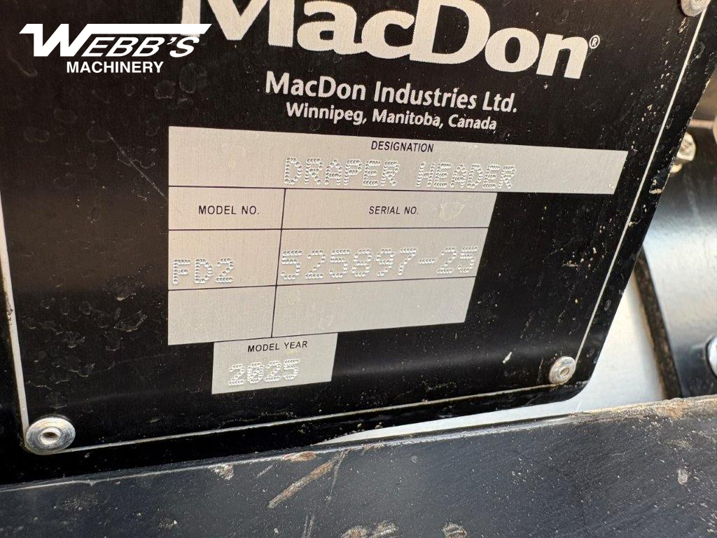 2025 MacDon FD240 Header Combine