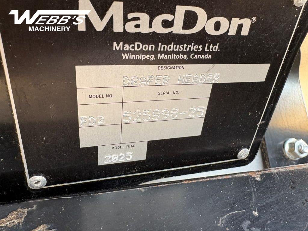 2025 MacDon FD240 Header Combine