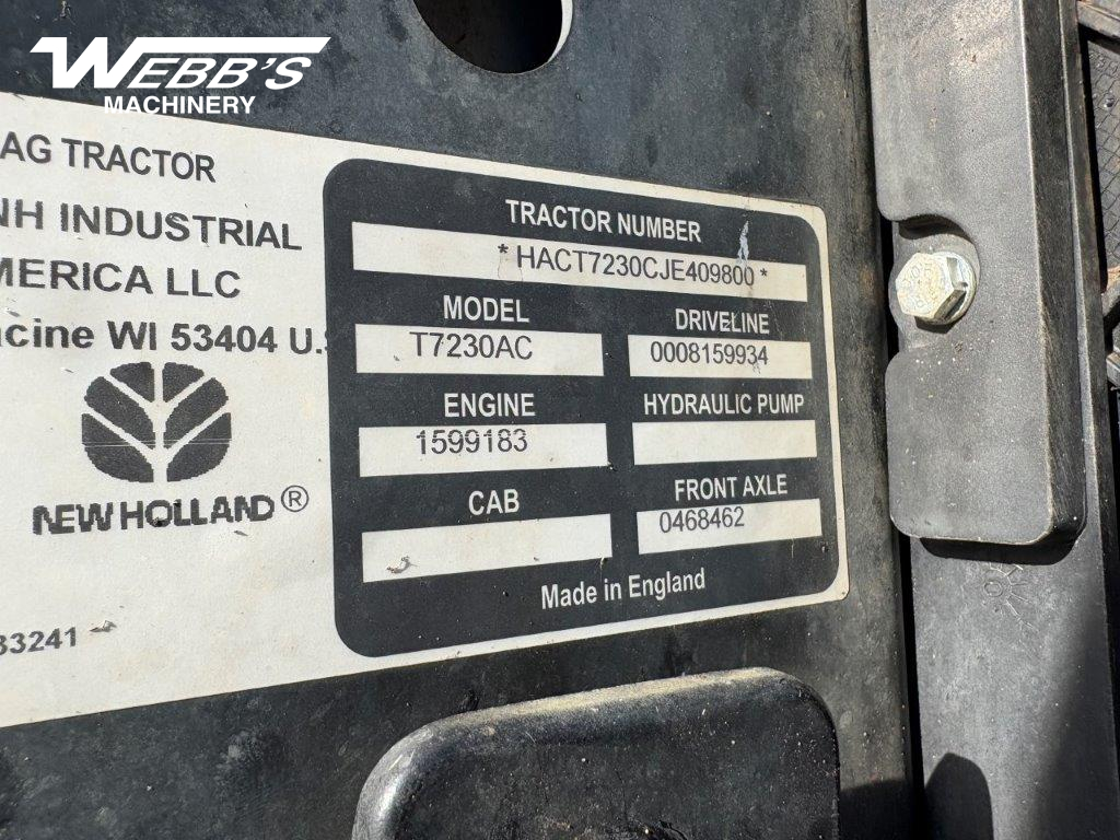 2018 New Holland T7.230 Tractor