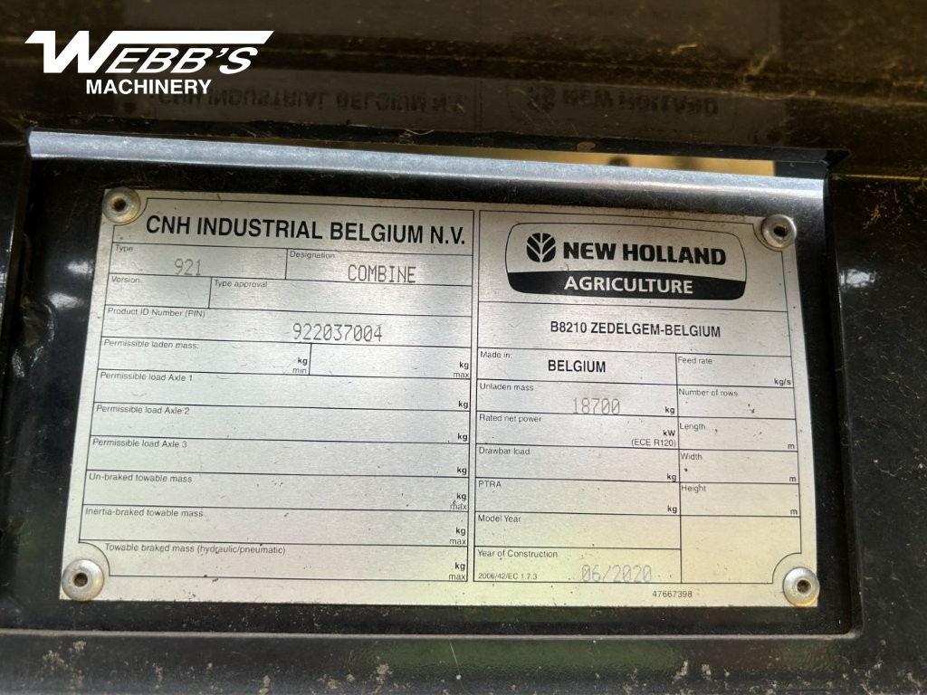 2020 New Holland CR8.90Z Combine