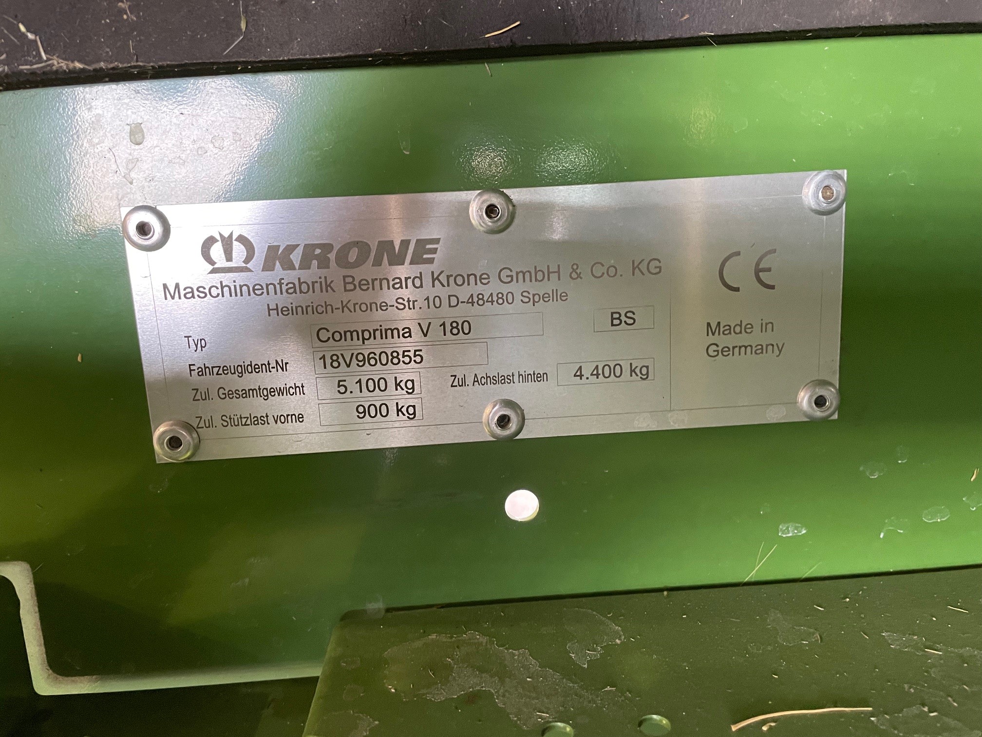 2017 Krone V180XC Baler/Round