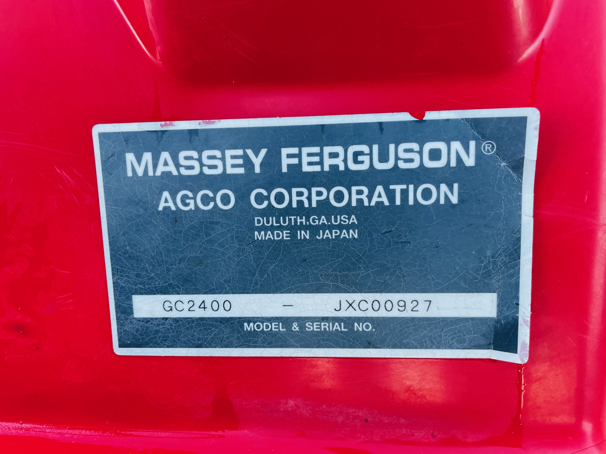 2012 Massey Ferguson GC2400L Tractor Compact