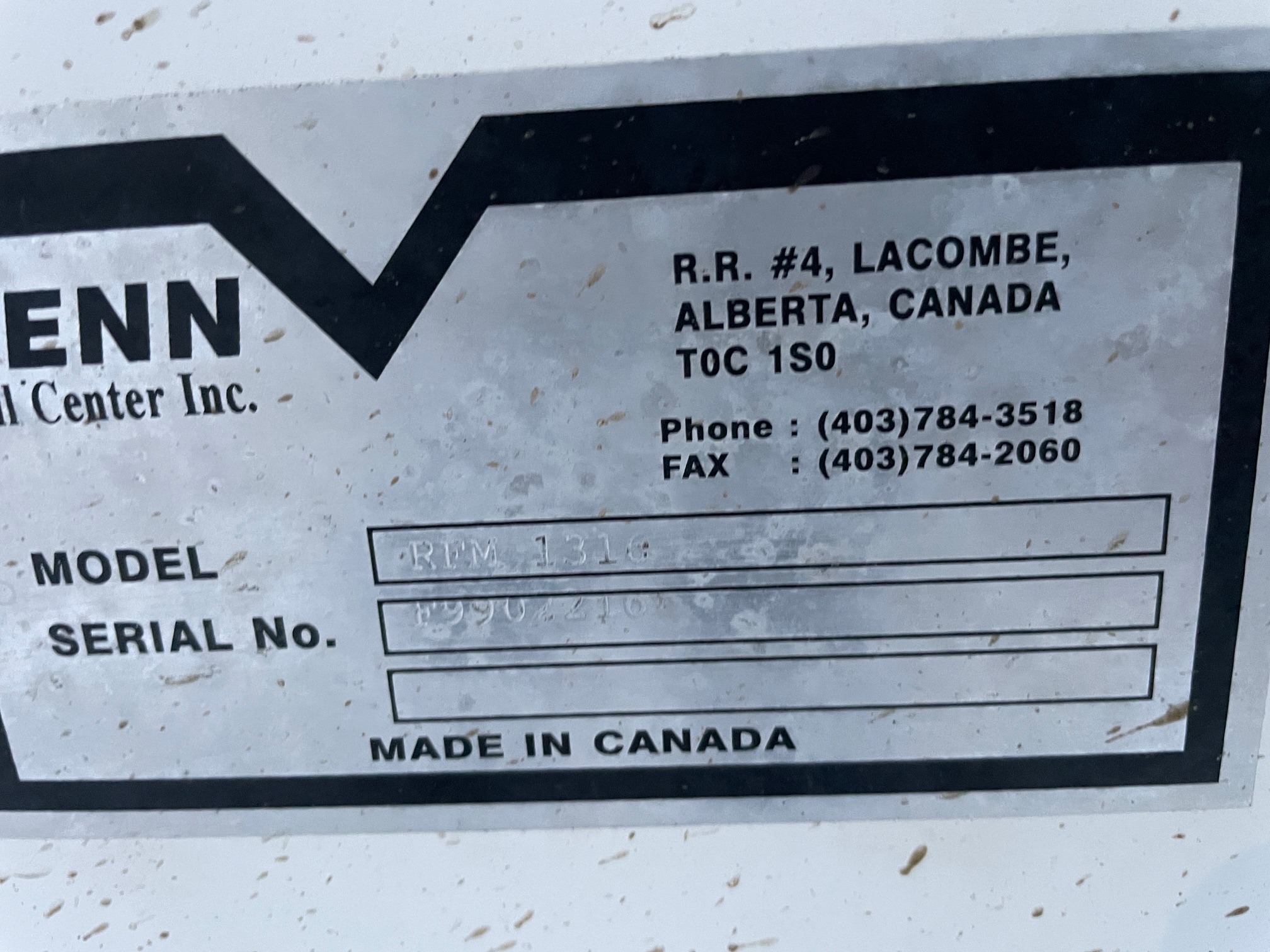 Renn Mill 1316 Vertical Feed Mixer