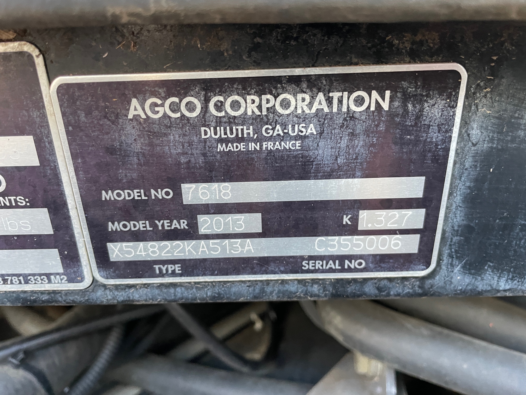 2013 Massey Ferguson 7618 Tractor