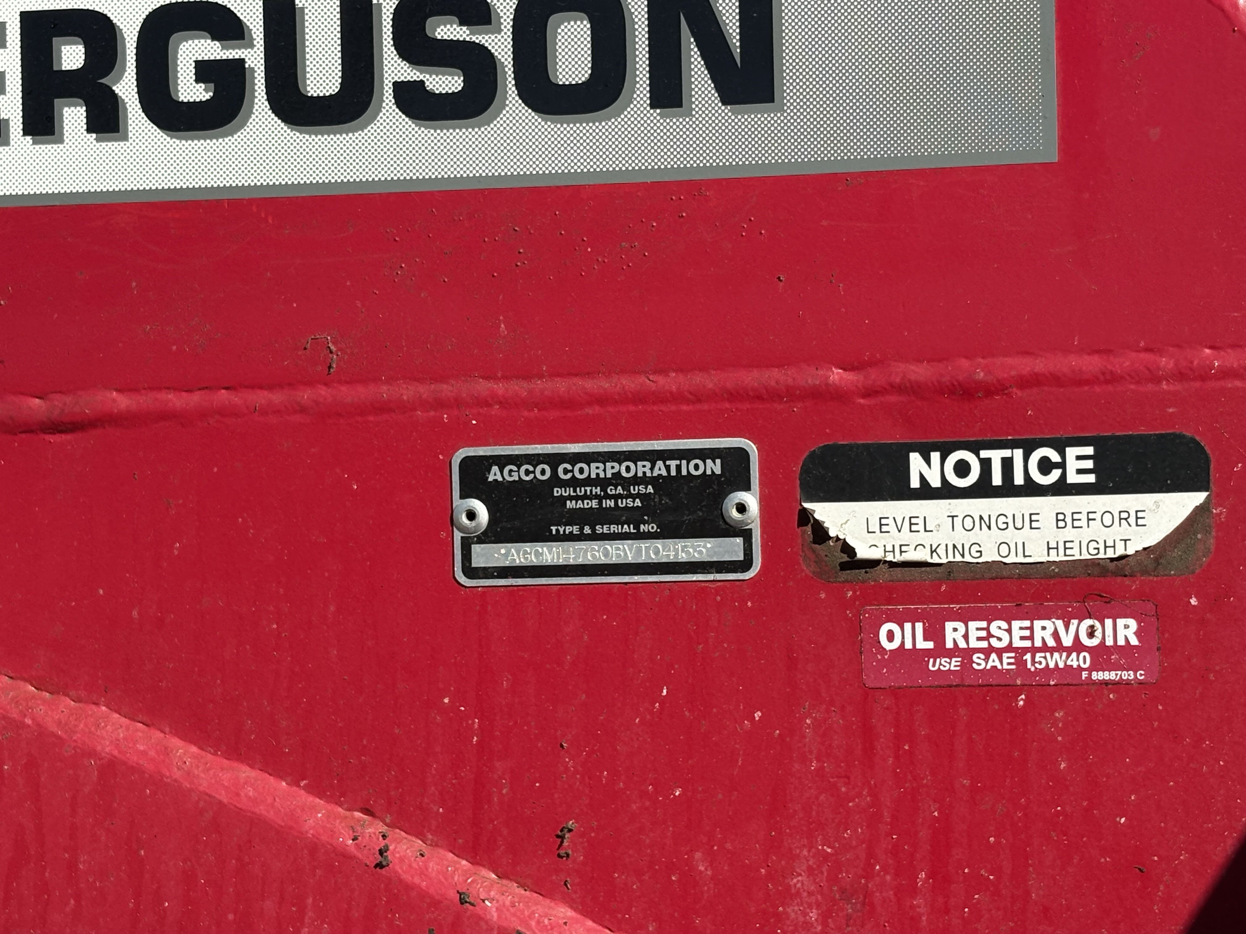 2011 Massey Ferguson 1476 Mower Conditioner