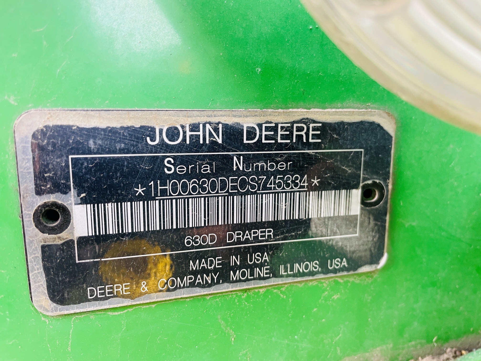 2012 John Deere D450 Swather