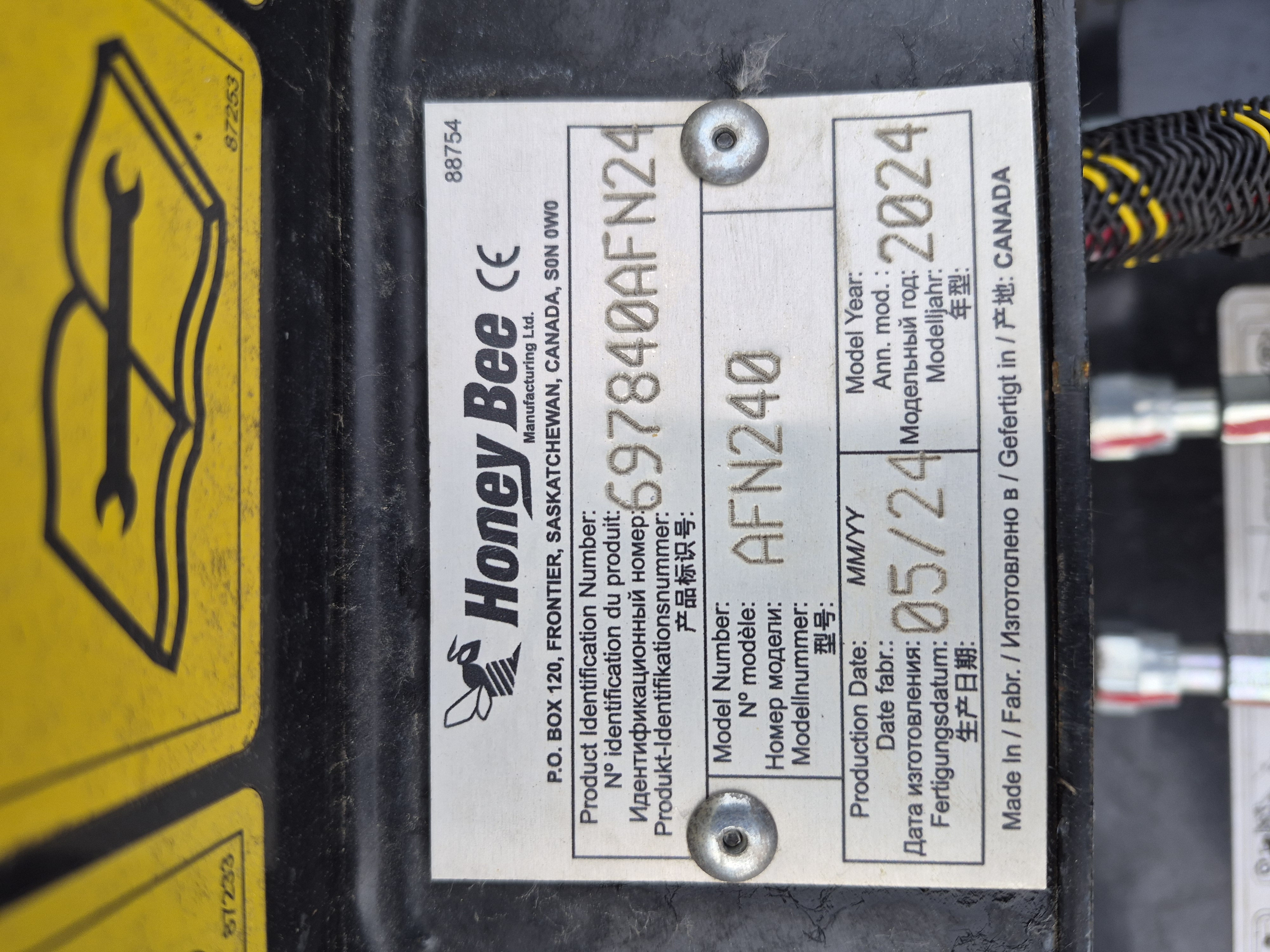 2024 Honey Bee AirFLEX NXT AFN240 Header Flex