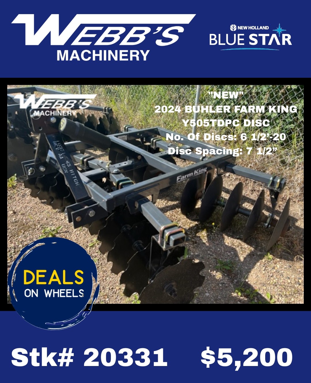 2024 Buhler Farm King Y605TDPC Disk