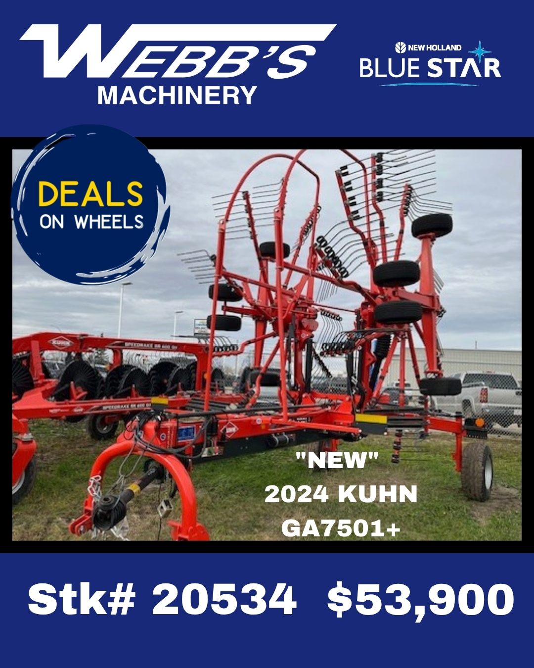 2024 Kuhn GA7501+ Rake