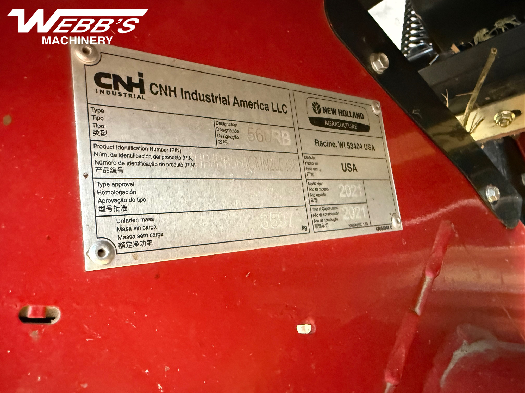 2021 New Holland Rollbelt 560 Baler/Round