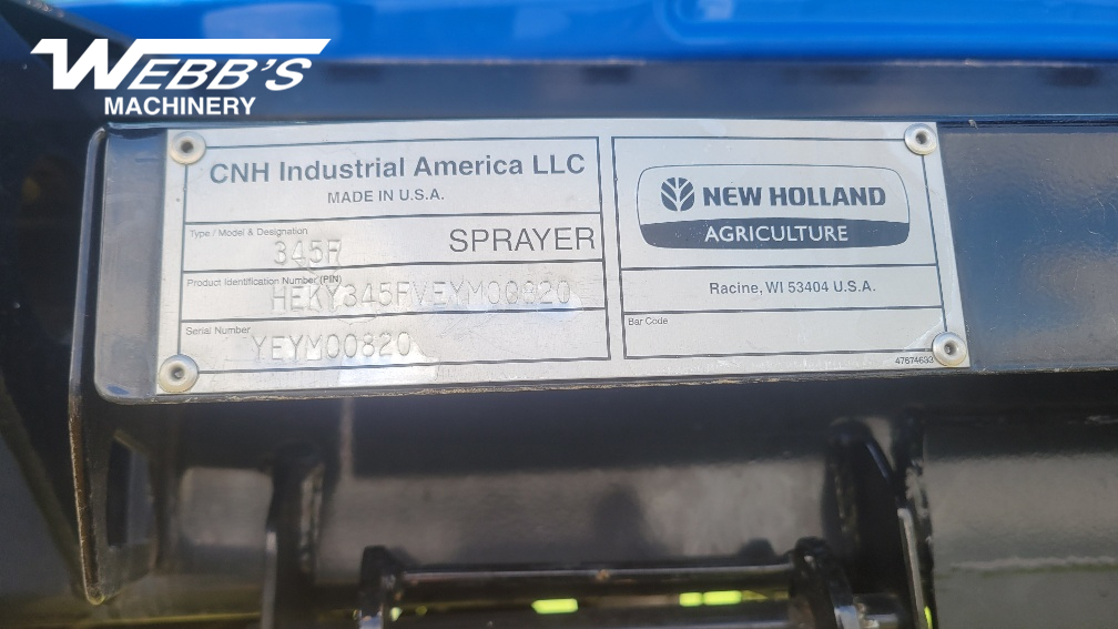 2015 New Holland SP.345F Sprayer/High Clearance