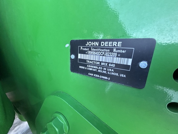 2023 John Deere 9RX 640 Tractor Rubber Track