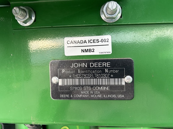 2020 John Deere S780 Combine