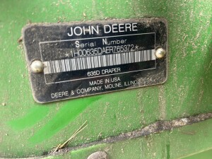 2014 John Deere 635D Header Combine