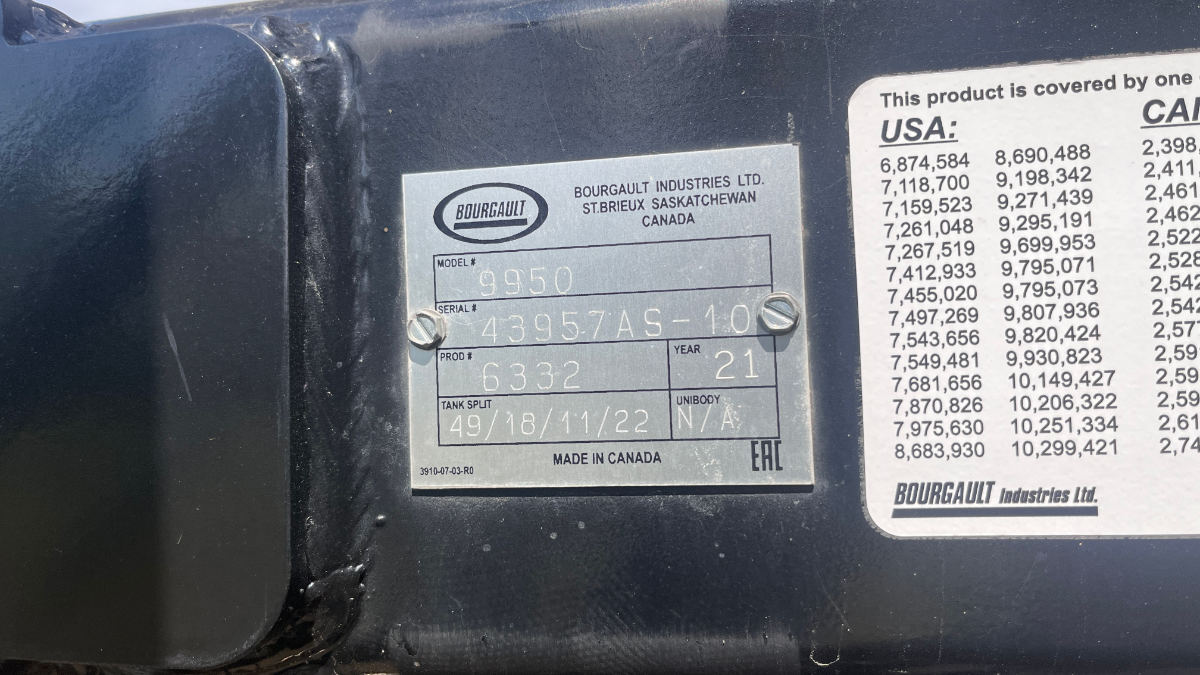 2021 Bourgault 9950 Air Tank/Cart