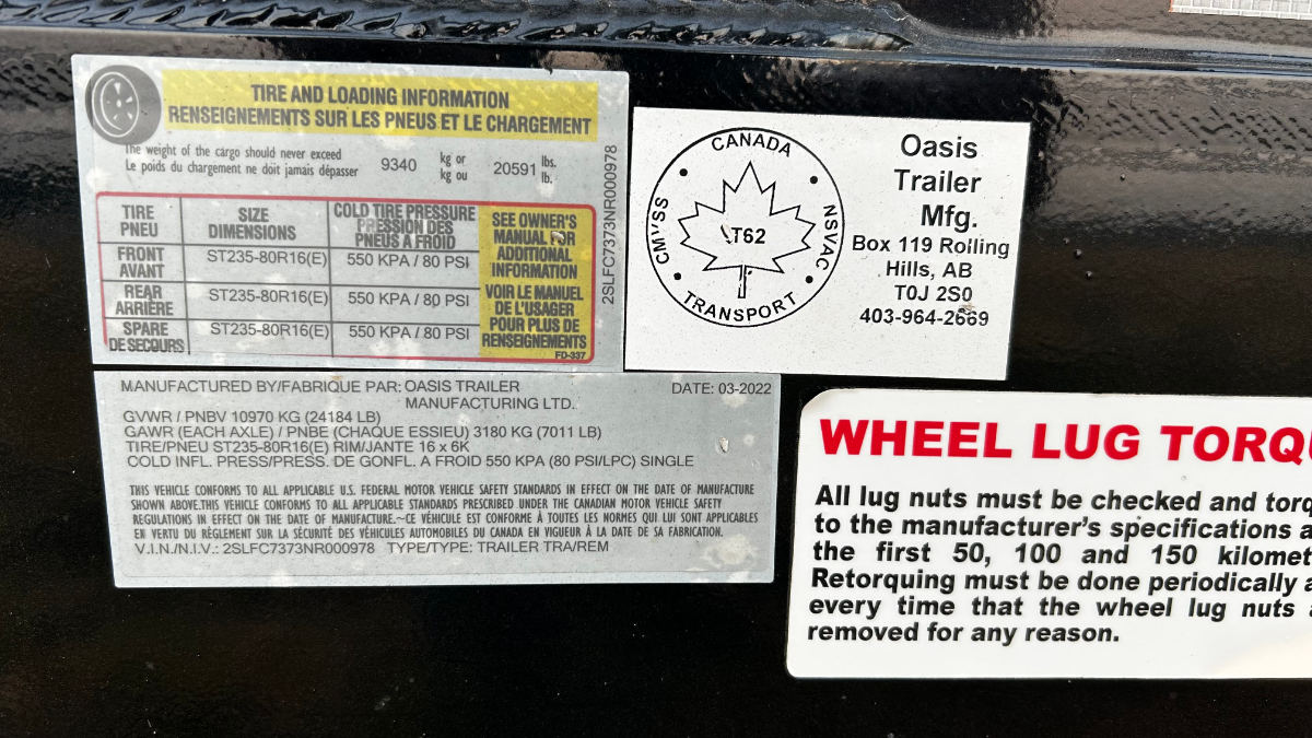 2022 Oasis 22 FT Trailer