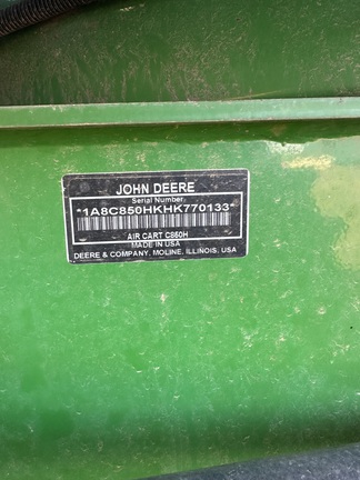 2017 John Deere 1870 & C850 Air Seeder