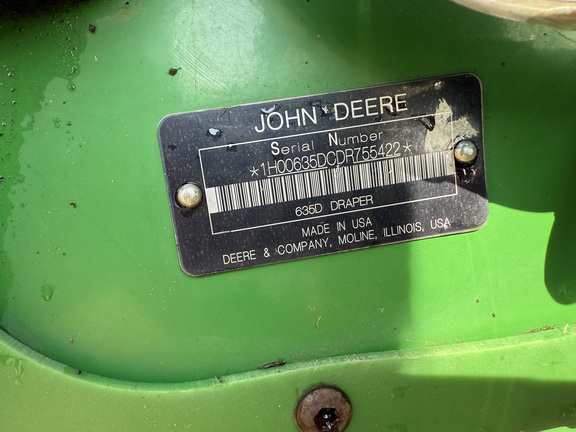 2013 John Deere 635D Header Combine