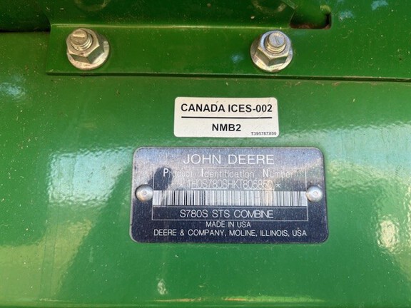 2019 John Deere S780 Combine