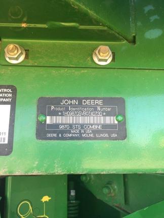 2011 John Deere 9870 STS Combine