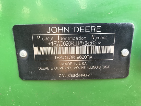 2020 John Deere 9620RX Tractor Rubber Track