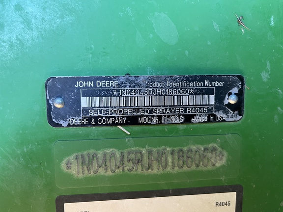 2018 John Deere R4045 Sprayer/High Clearance