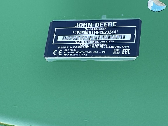 2023 John Deere 660R Loader