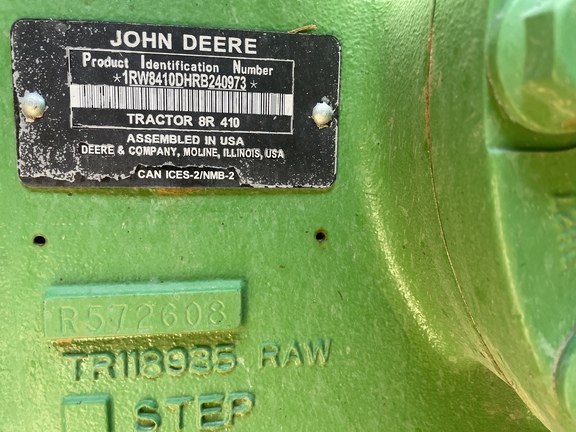 2024 John Deere 8R 410 Tractor