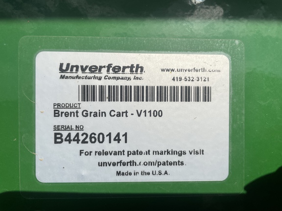 2024 Brent V1100 Grain Cart
