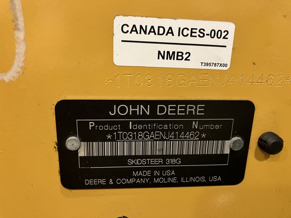 2022 John Deere 318G Skid Steer Loader
