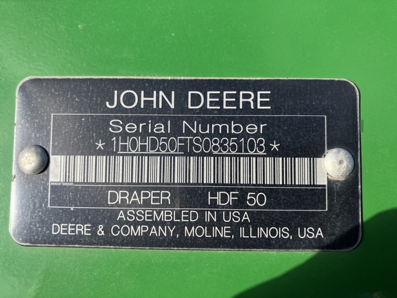 2025 John Deere HDF 50 Header Combine