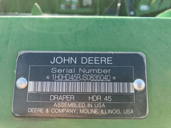 2025 John Deere HDR 45 Header Combine