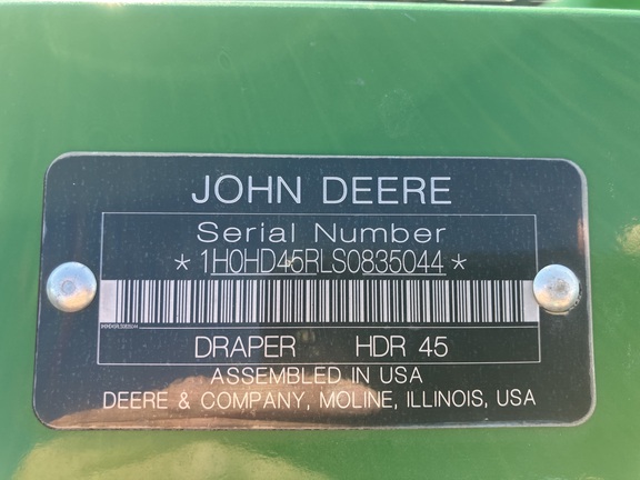 2025 John Deere HDR 45 Header Combine