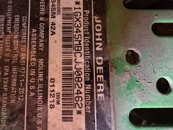 2018 John Deere Z345M Mower/Zero Turn