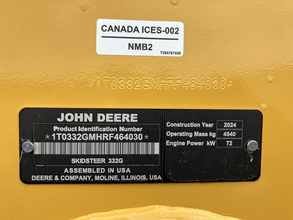 2024 John Deere 332G Skid Steer Loader