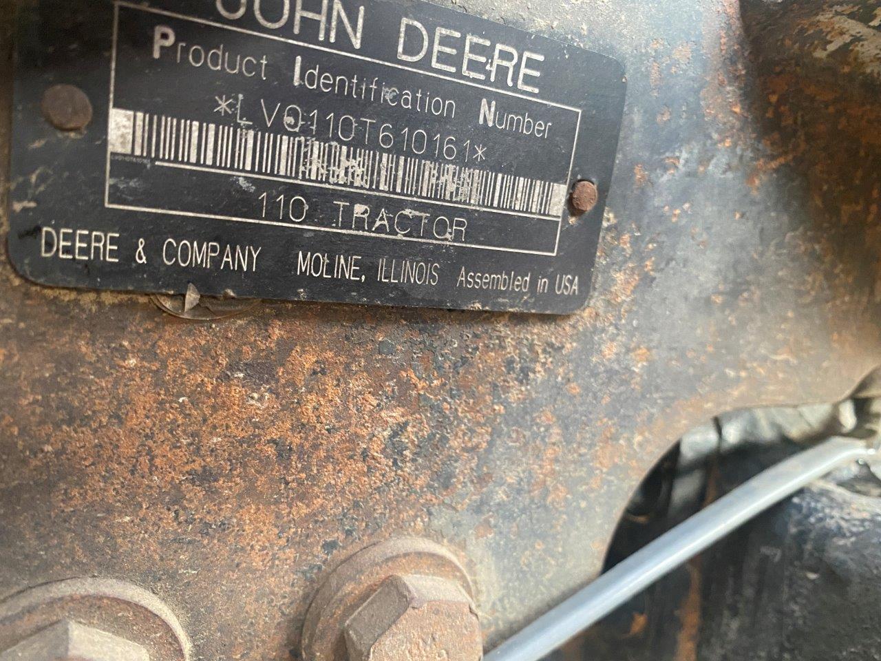 2007 John Deere 110TLB Tractor