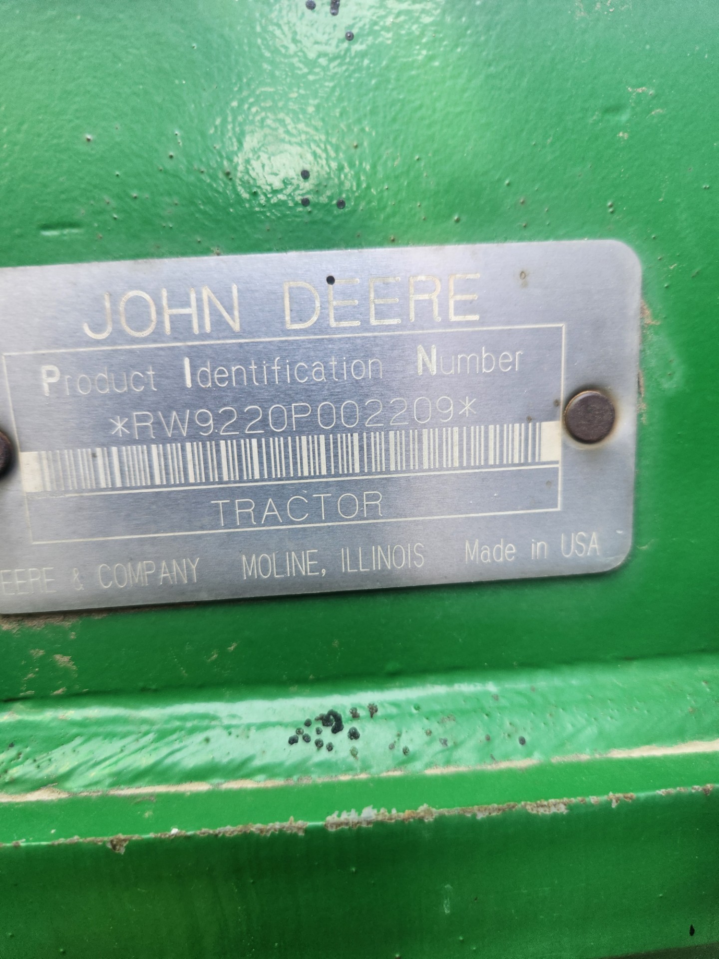 2002 John Deere 9220 Tractor