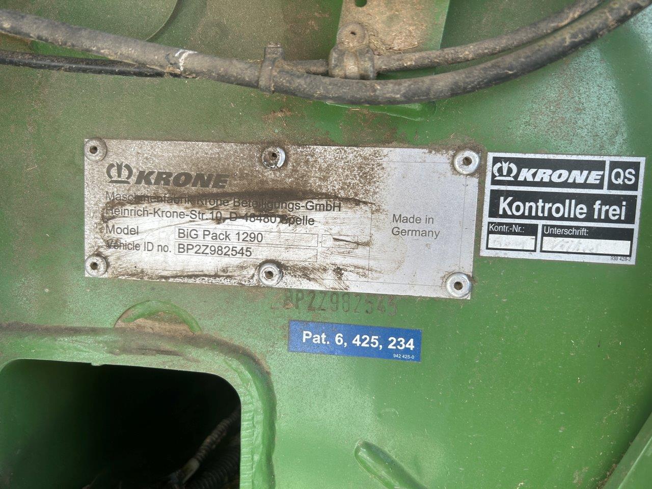 2018 Krone BP1290 Baler/Square